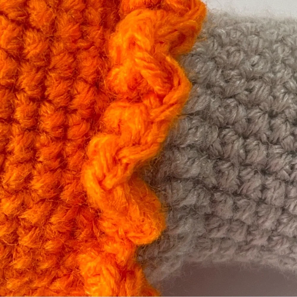 Cat Toy Handmade Catnip-stuffed Orange Ice Cream Crochet Toy